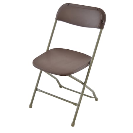Atlas Commercial Products TitanPRO Plastic Folding Chair, Brown PFC2BRBZ